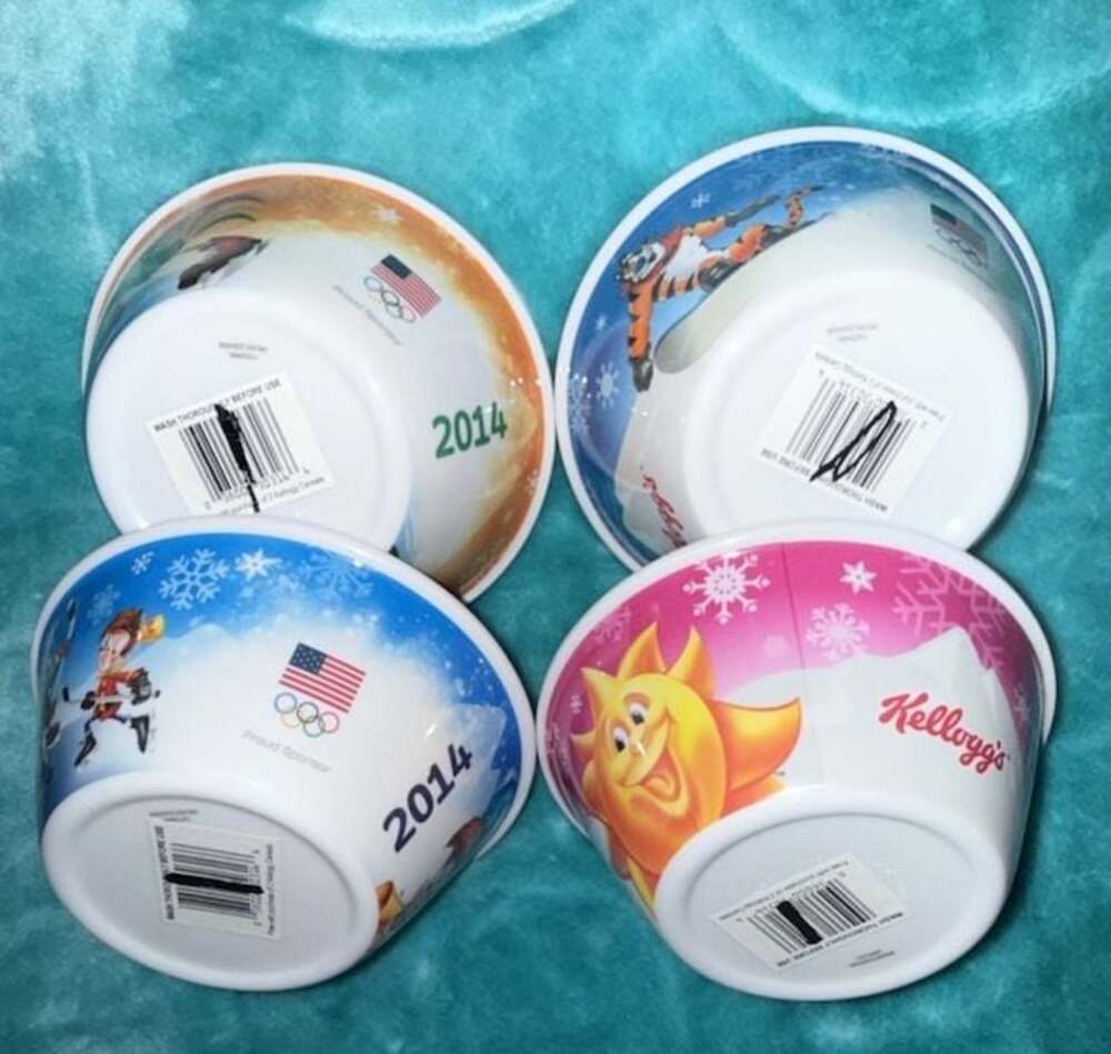Kellogg's 2014 Winter Olympics Cereal Bowl Set - 4 Piece Collection